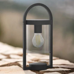 Lampe à Poser Maya En Gris Foncé Pour L'ext., IP65