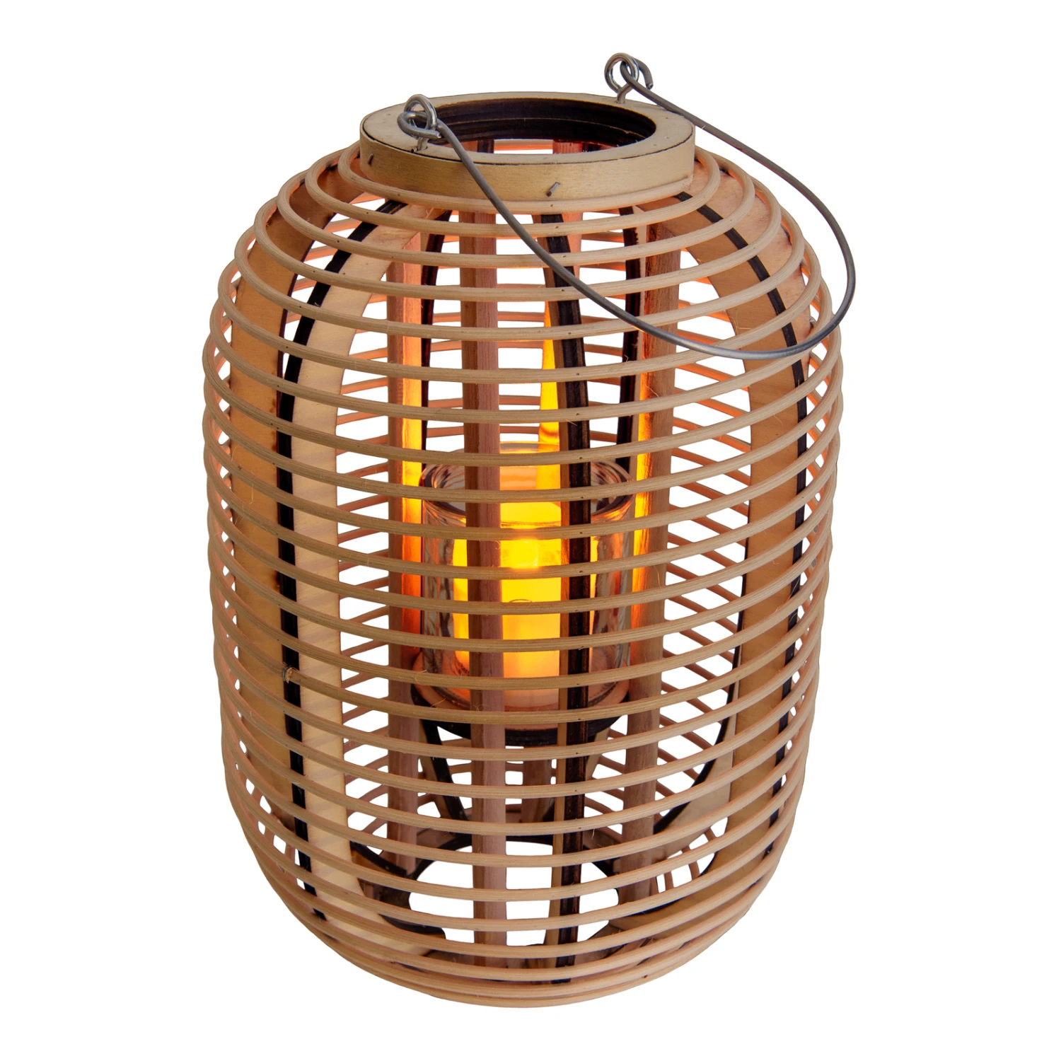 Lampe Déco Solaire LED Panier, H 32 cm, Naturel 4 Lampe Déco Solaire LED Panier, H 32 cm, Naturel – Image 4