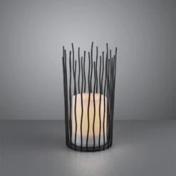 Lampe à Poser Solaire LED Coro, Avec Effet Flamme
