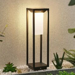 Lucande Eliel Potelet LED Solaire, 50 cm