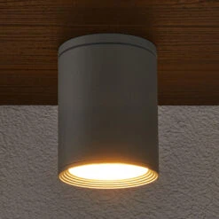 Lucande Plafonnier Rond Minna Gris Argenté -Konstsmide || Lucande Soldes Boutique 9618024 2