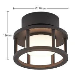 Lucande Berenike Plafonnier D’extérieur -Konstsmide || Lucande Soldes Boutique 9619327 3