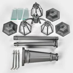 Candélabre Edana à 3 Lampes En Gris Graphite 13 Candélabre Edana à 3 Lampes En Gris Graphite -Konstsmide || Lucande Soldes Boutique 9630066 6