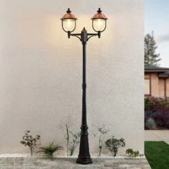 Lindby Clint Lampadaire D'extérieur, à 2 Lampes