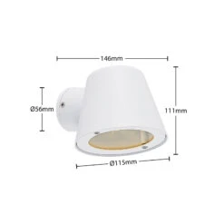 Lindby Ileyna Applique D’extérieur, Blanche -Konstsmide || Lucande Soldes Boutique 9630113 6