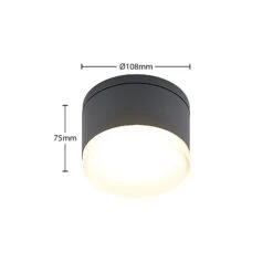 Lindby Mathea Plafonnier D’extérieur LED, Cylindre 15 Lindby Mathea Plafonnier D’extérieur LED, Cylindre -Konstsmide || Lucande Soldes Boutique 9915003 6