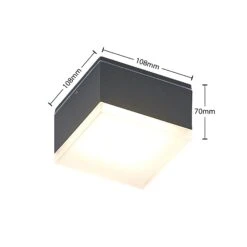 Lindby Mathea Plafonnier D'extérieur LED Angulaire -Konstsmide || Lucande Soldes Boutique 9915004 6