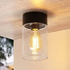 Arcchio Liljana Plafonnier D’extérieur, IP65, Noir