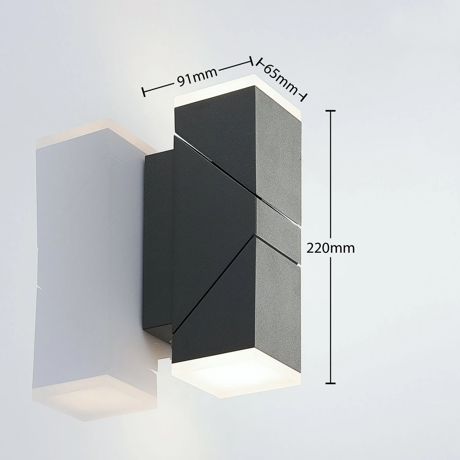 Applique D'extérieur LED Sally, à 2 Lampes 5 Applique D'extérieur LED Sally, à 2 Lampes – Image 5