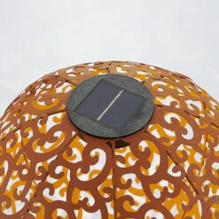 Lampe Solaire LED Eduta Déco, Sphère, Rouille -Konstsmide || Lucande Soldes Boutique 9945353 6