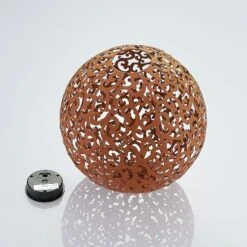 Lampe Solaire LED Eduta Déco, Sphère, Rouille -Konstsmide || Lucande Soldes Boutique 9945353 8