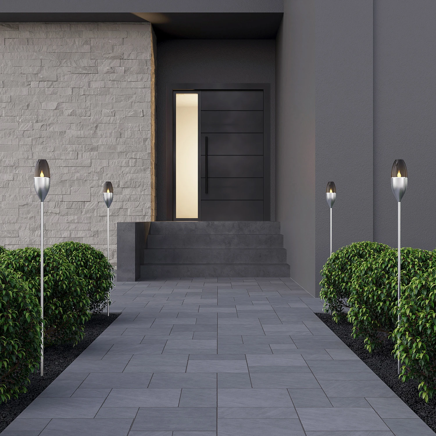 Lindby Jari Lampe Solaire LED, Inox, Gris Fumée 2 Lindby Jari Lampe Solaire LED, Inox, Gris Fumée – Image 2