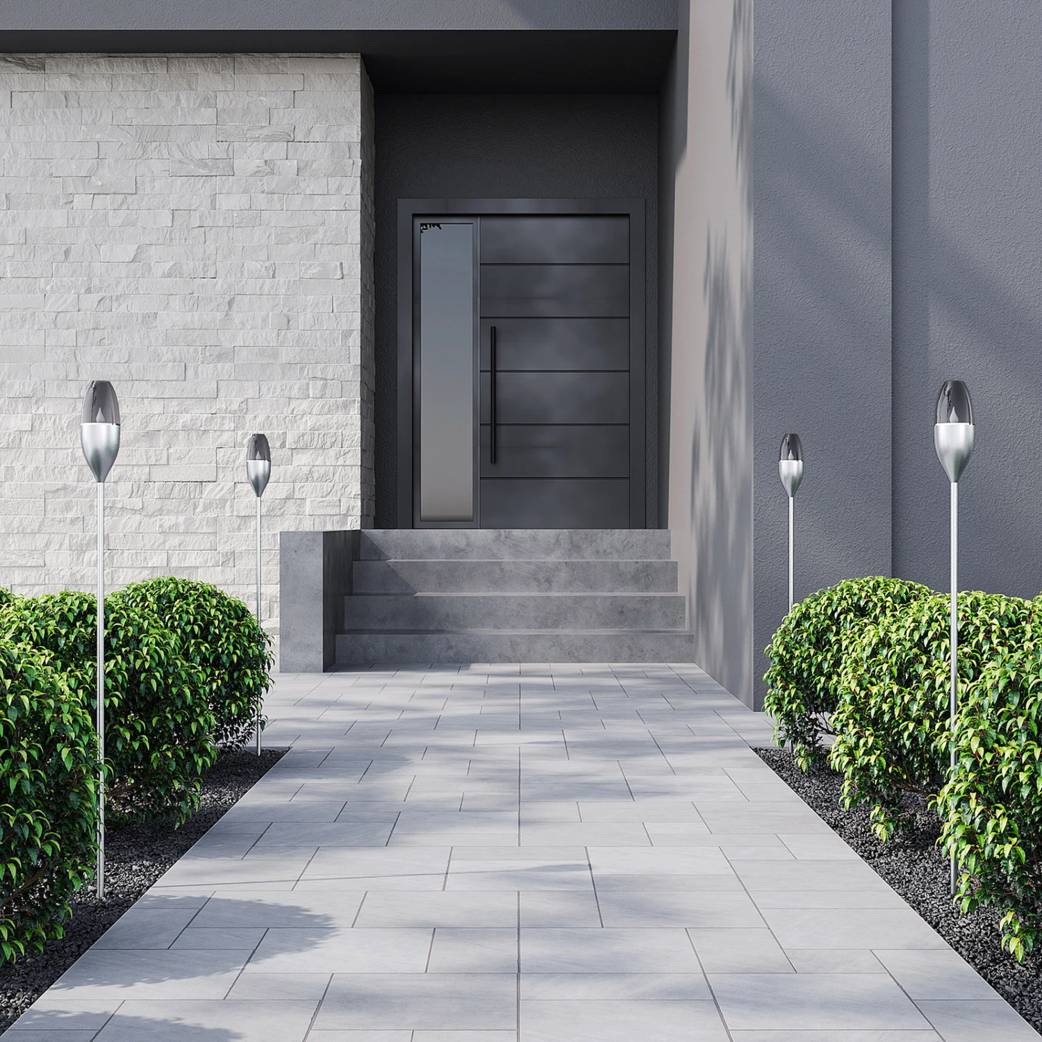 Lindby Jari Lampe Solaire LED, Inox, Gris Fumée 3 Lindby Jari Lampe Solaire LED, Inox, Gris Fumée – Image 3