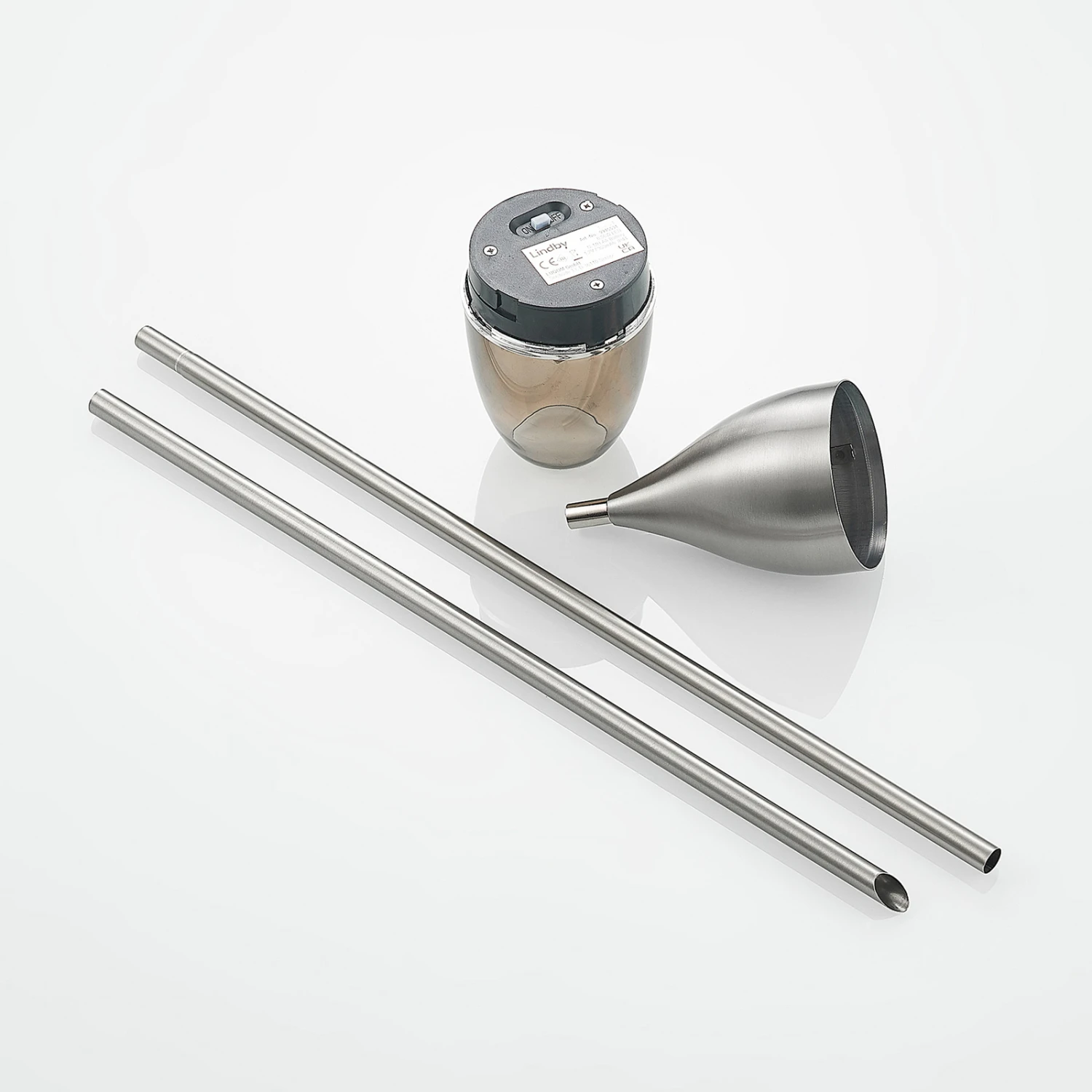 Lindby Jari Lampe Solaire LED, Inox, Gris Fumée 9 Lindby Jari Lampe Solaire LED, Inox, Gris Fumée – Image 9