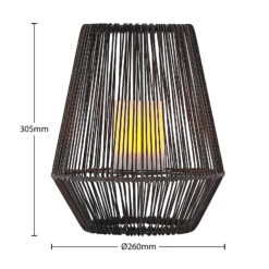 Lindby Kaati Lanterne Solaire LED, Rotin, 26 Cm 12 Lindby Kaati Lanterne Solaire LED, Rotin, 26 Cm -Konstsmide || Lucande Soldes Boutique 9945545 3