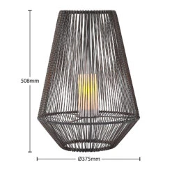 Lindby Kaati Lanterne Solaire LED, Rotin, 37 cm 12 Lindby Kaati Lanterne Solaire LED, Rotin, 37 cm -Konstsmide || Lucande Soldes Boutique 9945546 3