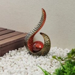 Lindby Yonca Lampe Déco Solaire LED 27,5cm Cuivré -Konstsmide || Lucande Soldes Boutique 9945556 2