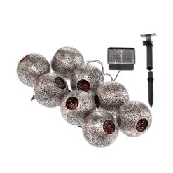 Lindby Hiyabel Guirlande Solaire LED, Argentée -Konstsmide || Lucande Soldes Boutique 9945562 8