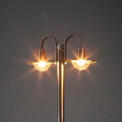 Lampadaire Damion En Inox à 2 Têtes De Lampe -Konstsmide || Lucande Soldes Boutique 9960019 6