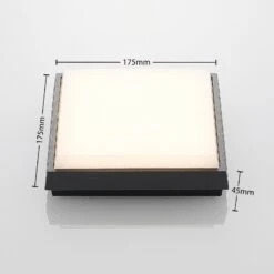 Lucande Amra Plafonnier LED Angulaire 17,5 cm 12 Lucande Amra Plafonnier LED Angulaire 17,5 cm -Konstsmide || Lucande Soldes Boutique 9969068 3