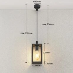 Lindby Filimon Suspension, Gris Foncé, E27 12 Lindby Filimon Suspension, Gris Foncé, E27 -Konstsmide || Lucande Soldes Boutique 9977049 3