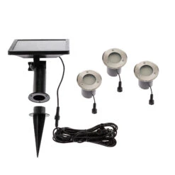 Lindby Guilio Spot Encastré Sol LED Solaire Par 3 -Konstsmide || Lucande Soldes Boutique 9988231 2